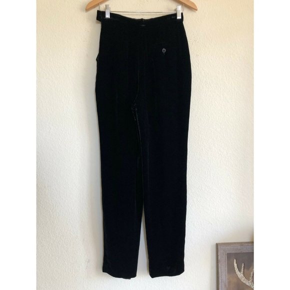 VTG RALPH LAUREN Black Velvet Blazer & Pant Suit - Picture 8 of 12
